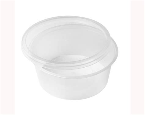 Plain Transparent 250 Ml Plastic Round Food Container Packaging Type