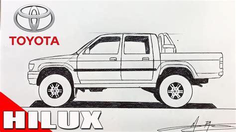 Como Dibujar Una Camioneta Toyota Hilux F Cil Youtube