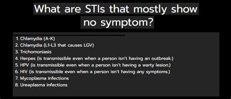 Asymptomatic Stds Infected But No Symptoms Helal Medical