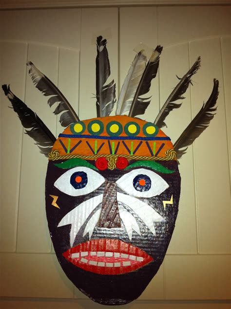 Ellen's Art and Craft: Recycled African Mask