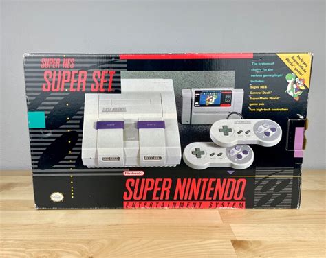 Super Nintendo Snes Super Set Complete In Box Etsy