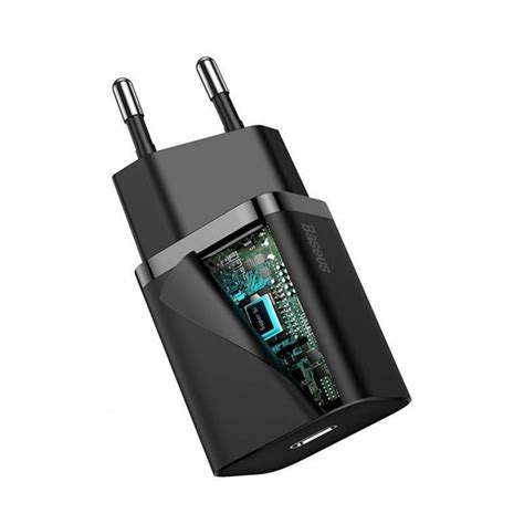 Baseus Cargador Carga Rápida USB C 20W Negro PcComponentes