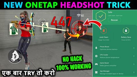 NEW ONETAP HEADSHOT TRICK FOR FREE FIRE MAX OB38 No HACK 100