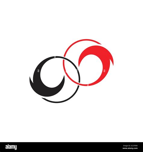 Linked Circle Geometric Curves Shape Circle Logo Vector Stock Vector