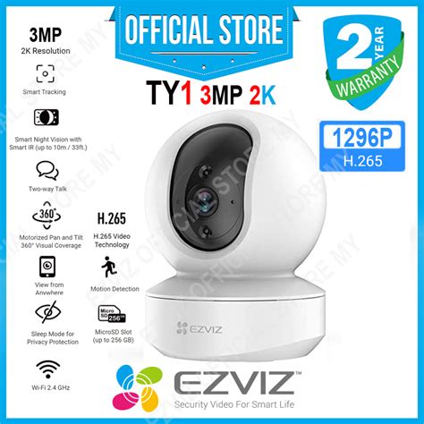 EZVIZ TY1 3MP 4MP 2K 4MP Full HD Resolution Pan Tilt Wireless