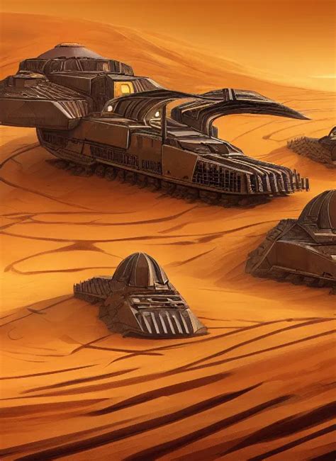 Dune 2 0 2 1 Concept Art Or Harvester Mining Spice Stable Diffusion