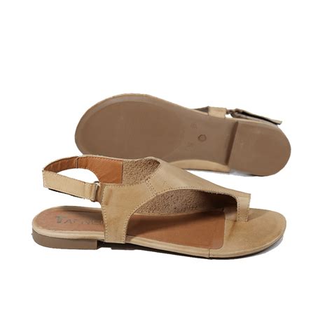 Sandalia Conforto Nude Couro