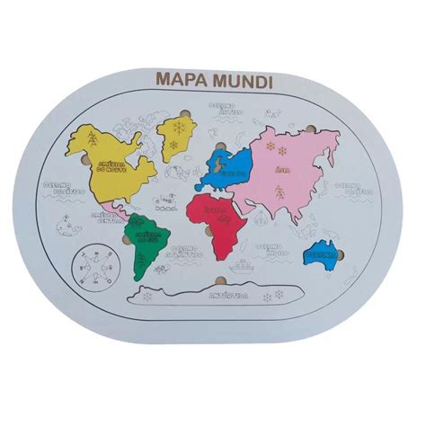 Mapa Mundi Por Continentes Pontofrio