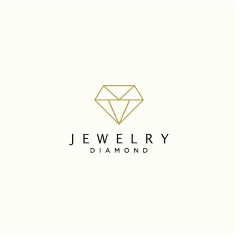 Modelo De Arte De Design De Diamante De Joias De Logotipo Vetor Premium