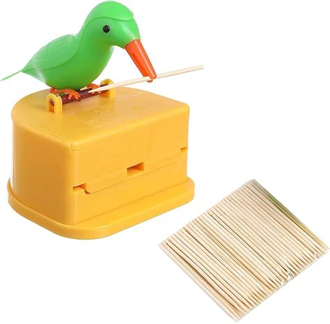 Buy Khakhi Plastic Bird Toothpick Dispenser Bird Design Press Type