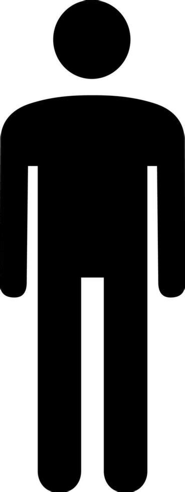 Flat Man icon or symbol in black color. 24283887 Vector Art at Vecteezy