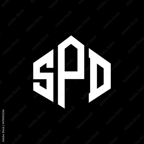 SPD letter logo design with polygon shape. SPD polygon and cube shape logo design. SPD hexagon ...