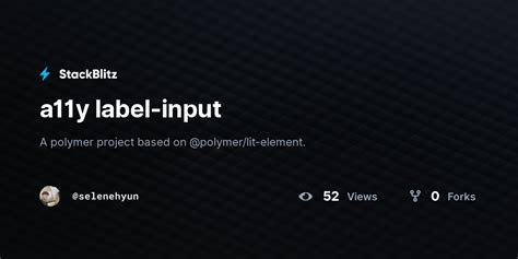 A11y Label Input StackBlitz