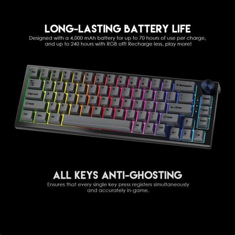 Promo Keyboard Gaming Wireless Modular Mechanical Fantech Mk