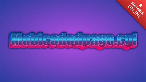 Mobicodedpage Cgi Retro Vintage S Style D Text Effect Generator