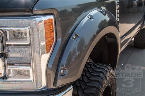 2017 2019 F250 And F350 Bushwacker Pocket Style Fender Flares 4 Pc Magnetic Metallic Bw 20942 6a