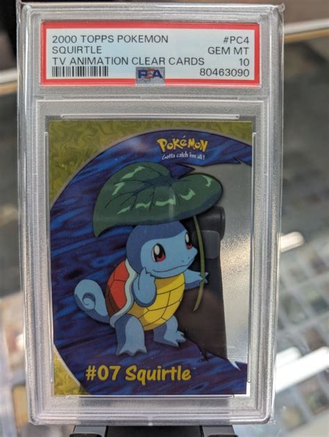 Pokemon Squirtle Psa Pc Tv Animation Topps Clear Cards