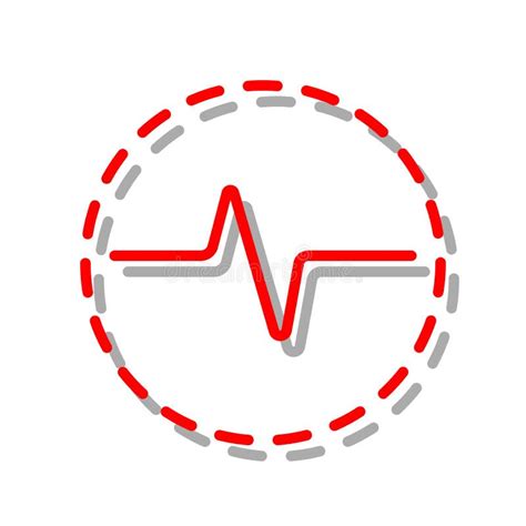 Cardiogram Heartbeat Line Vector Illustration Stock Illustration