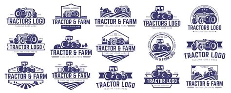 Premium Vector Collection Of Tractor And Farm Logo