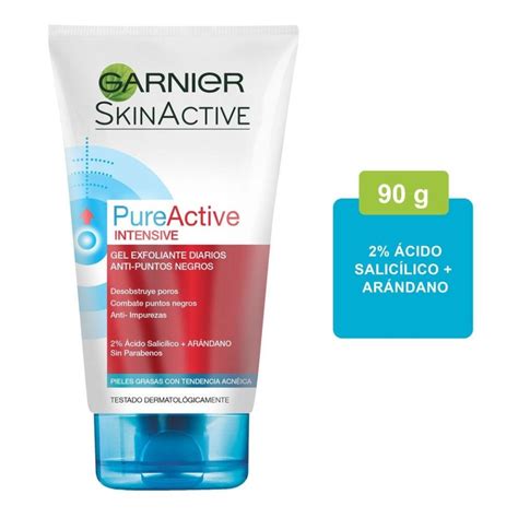 Limpiador Facial Garnier Pure Active Exfoliante En Gel Anti Puntos