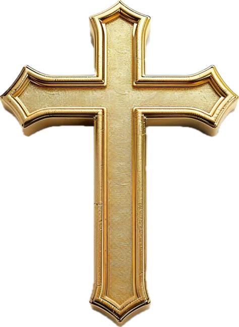 Golden Cross With Intricate Design 46337162 Png