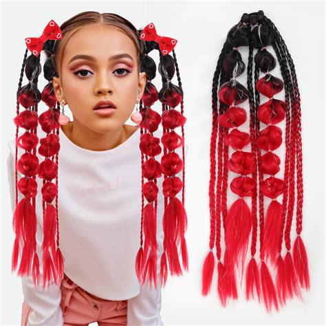 Maforsoon Colored Hair Extensions 24" colored hair extensions for kids