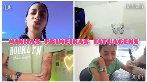 Fazendo Minhas Primeiras Tatuagens Rascunho Vlog Tatoo S Borboleta