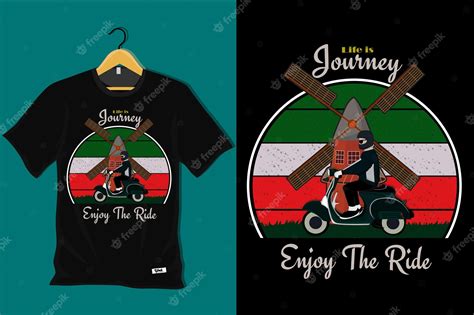 Premium Vector Life Is Journey Enjoy The Ride T Shirt Design