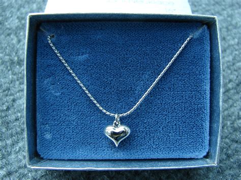 Avon Sterling Silver Heart Pendant 16 Necklace