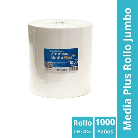 Paño de Limpieza Media Plus Rollo Jumbo 1000 Paños Diprosur Paños