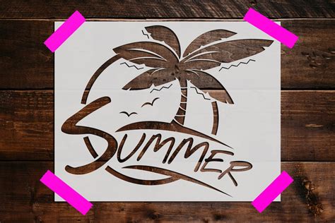 Summer Stencil Reusable Summer Stencil Art Stencil Diy Craft Stencil