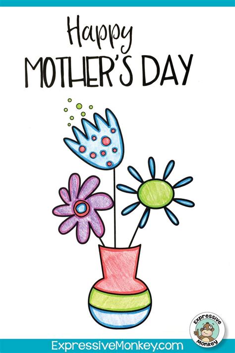 Mothers Day Flower Card • Easy Mothers Day Art Activity • Roll A Flower Mothers Day Diy