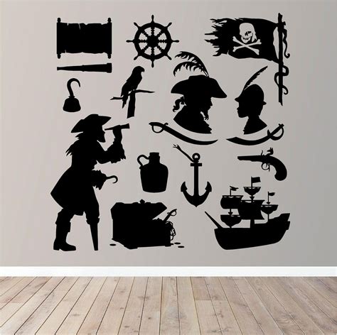 Pirates And Skulls Decal Pack 0653 Wall Art Decal Interior Etsy