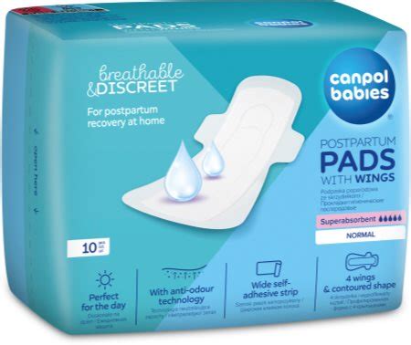 Canpol babies Postpartum Pads With Wings serviettes hygiéniques de