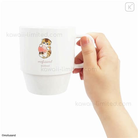 Japan Mofusand Stacking Cup - Cat / Peach Momo Nyan | Kawaii Limited