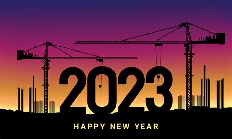 Construction Sets Numbers For New Year Vector Art At