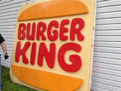 Huge vintage Burger King restaurant outdoor advertising sign 8'x8 ...