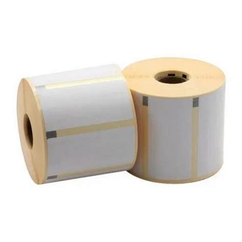 Pain Paper Plain Barcode Sticker Roll GSM 75 Size 100 X 50 Mm At Rs