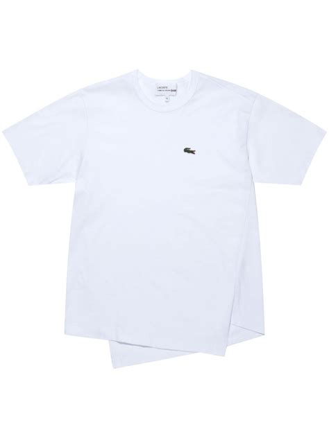 Comme Des Gar Ons Shirt X Lacoste Asymmetric T Shirt White Farfetch