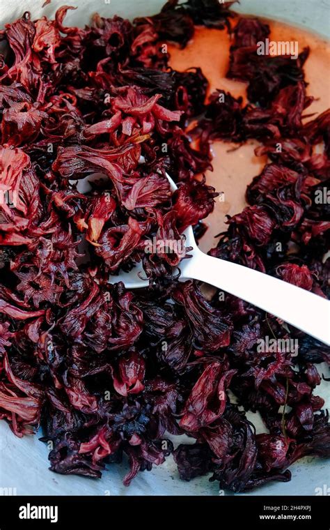 The Process Of Making Roselle Juice By The Traditional Thai Method