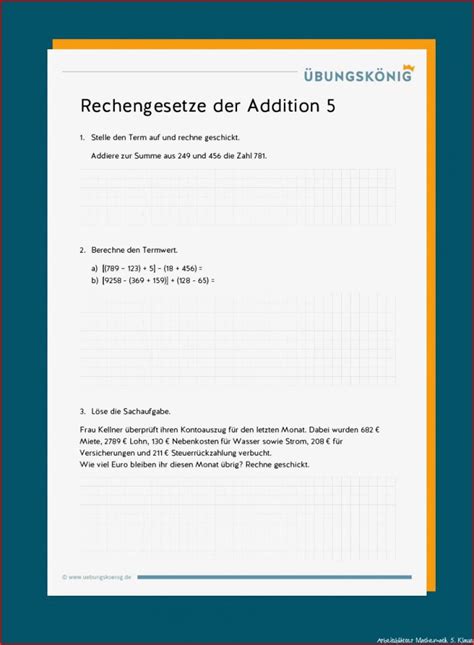 Allerbeste Arbeitsblätter Mathematik 5 Klasse Sie Kennen Müssen