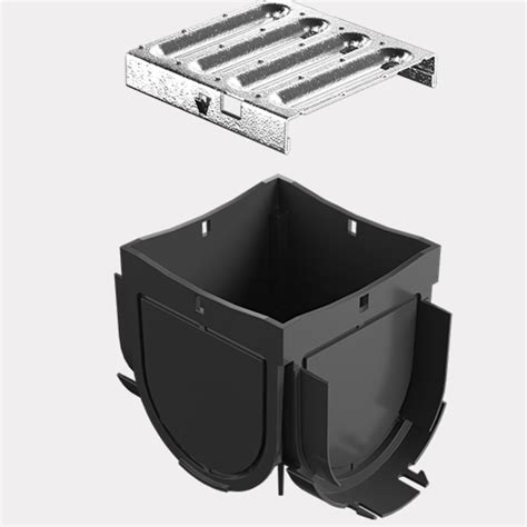 Storm Drain™ 4 Way Connector W Galvanised Grate Archipro Nz