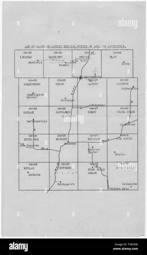 Map With Caption Map Of Harrison County Missouri Showing Points Of