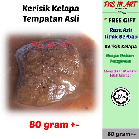 G Kerisik Kelapa Asli Fresh Tempatan Homemade Kampung Tanpa Bahan