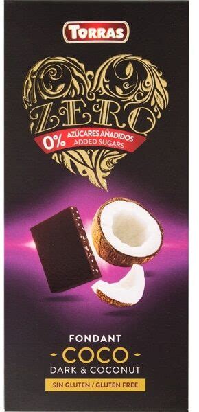 Torras Zero Chocolate Negro Fondant Con Coco Cero Az Cares G