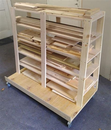 Wood storage cart - buildsomething.com | Lumber storage, Wood storage, Diy garage storage