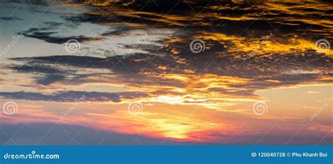 Sky and Cloud in the Dawn, Magical on Sunrise Stock Photo - Image of ...