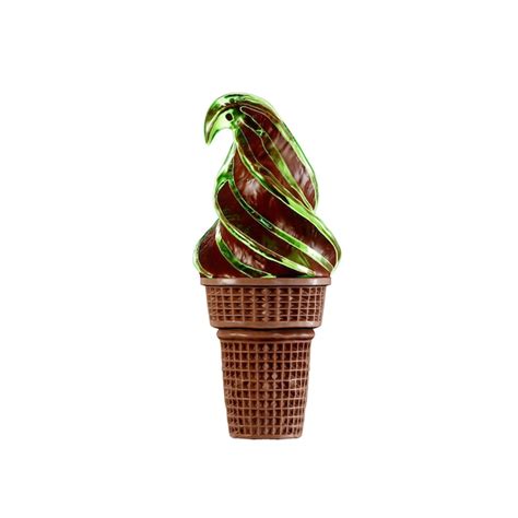 O Sorvete Em Um Cone De Waffle Delicioso Modelo De Ilustra O De