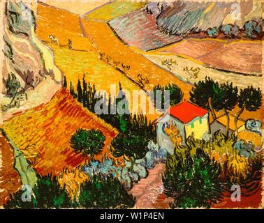 Landscape With House And Ploughman Valley With Ploughman Seen From