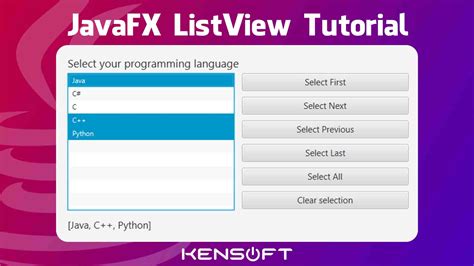 How To Use The Listview In Javafx Perfect Tutorial